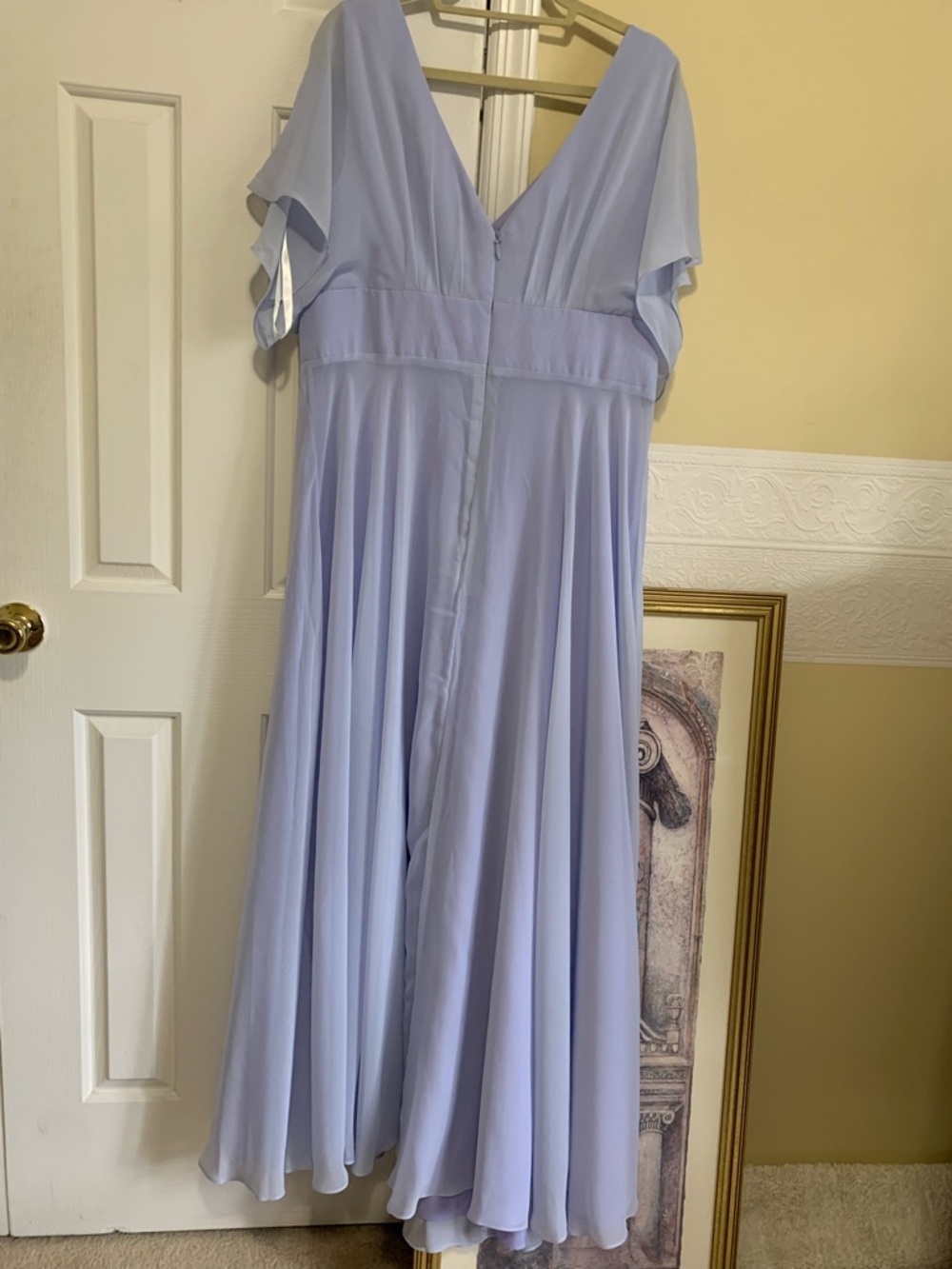Light Blue Chiffon Gown Floor-Length Flutter Sleeve Woman’s Size 16W NEW (read) - Picture 13 of 13